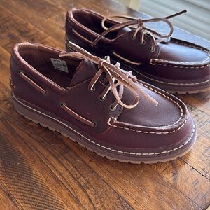 Size 1 Leather Sperrys Never Worn AO Twisted Lugs Boys